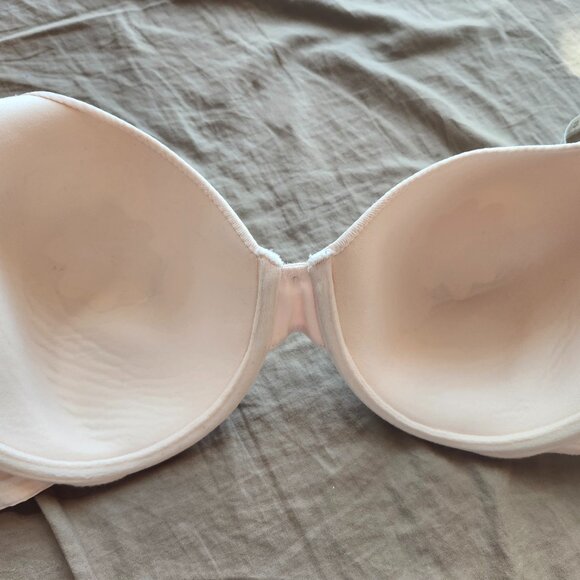 Hanes HU02/HB02 Underwire Bra Low-Cut T-Shirt Light Pink 36D - Picture 8 of 9